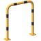 Anti-nudge hoop | removable | steel tube  76 mm | yellow / black | total width: 1000 mm | height above ground: 1150 mm
